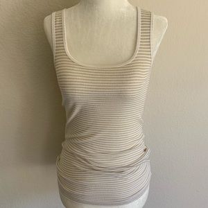 J.Crew Cotton Ribbed Gold Striped Tank